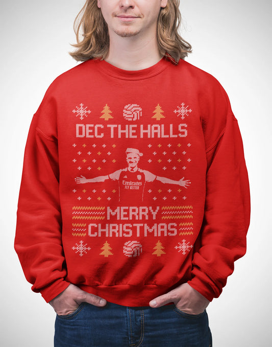 Arsenal Christmas Jumper - Declan Rice Sweatshirt