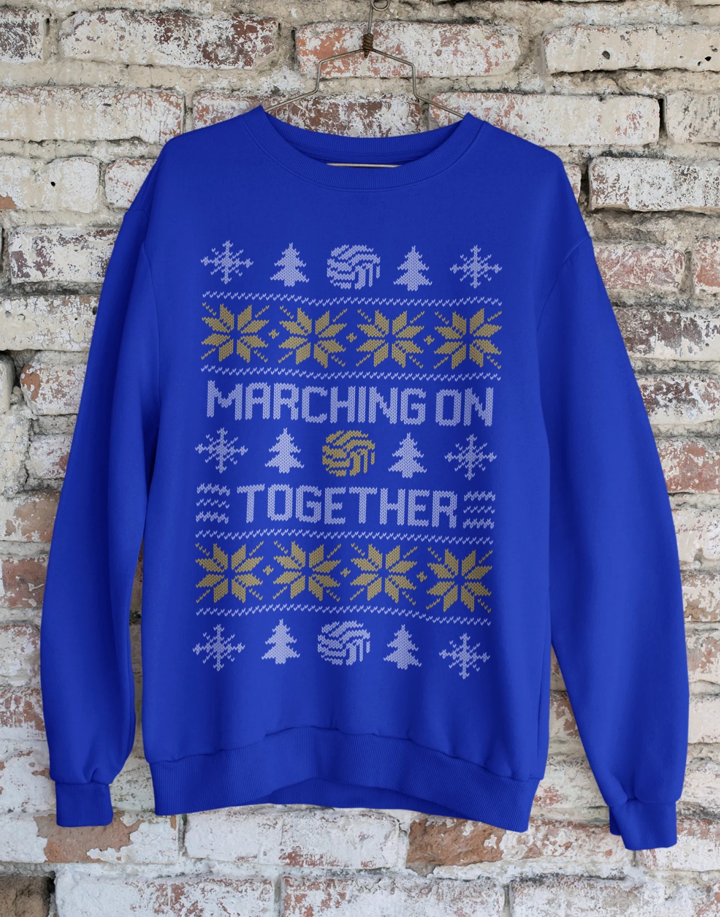 Leeds United Christmas Jumper - Marching On Together Sweatshirt