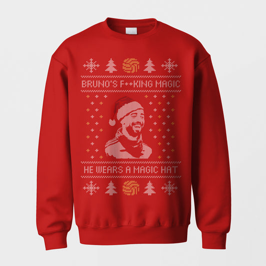Manchester United Christmas Jumper - Bruno Fernandes Sweatshirt