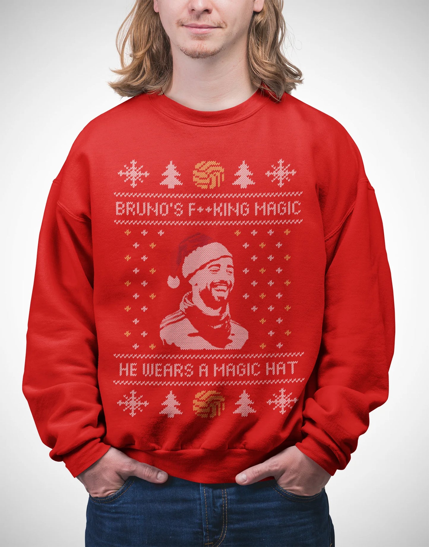 Manchester United Christmas Jumper - Bruno Fernandes Sweatshirt