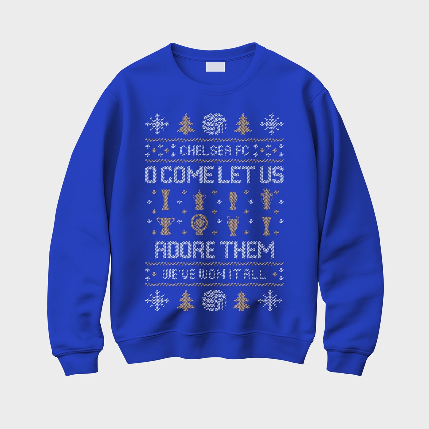 Kids Chelsea “O Come Let Us Adore Them” Christmas Jumper