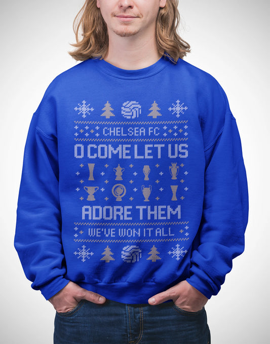 Chelsea “O Come Let Us Adore Them” Christmas Jumper