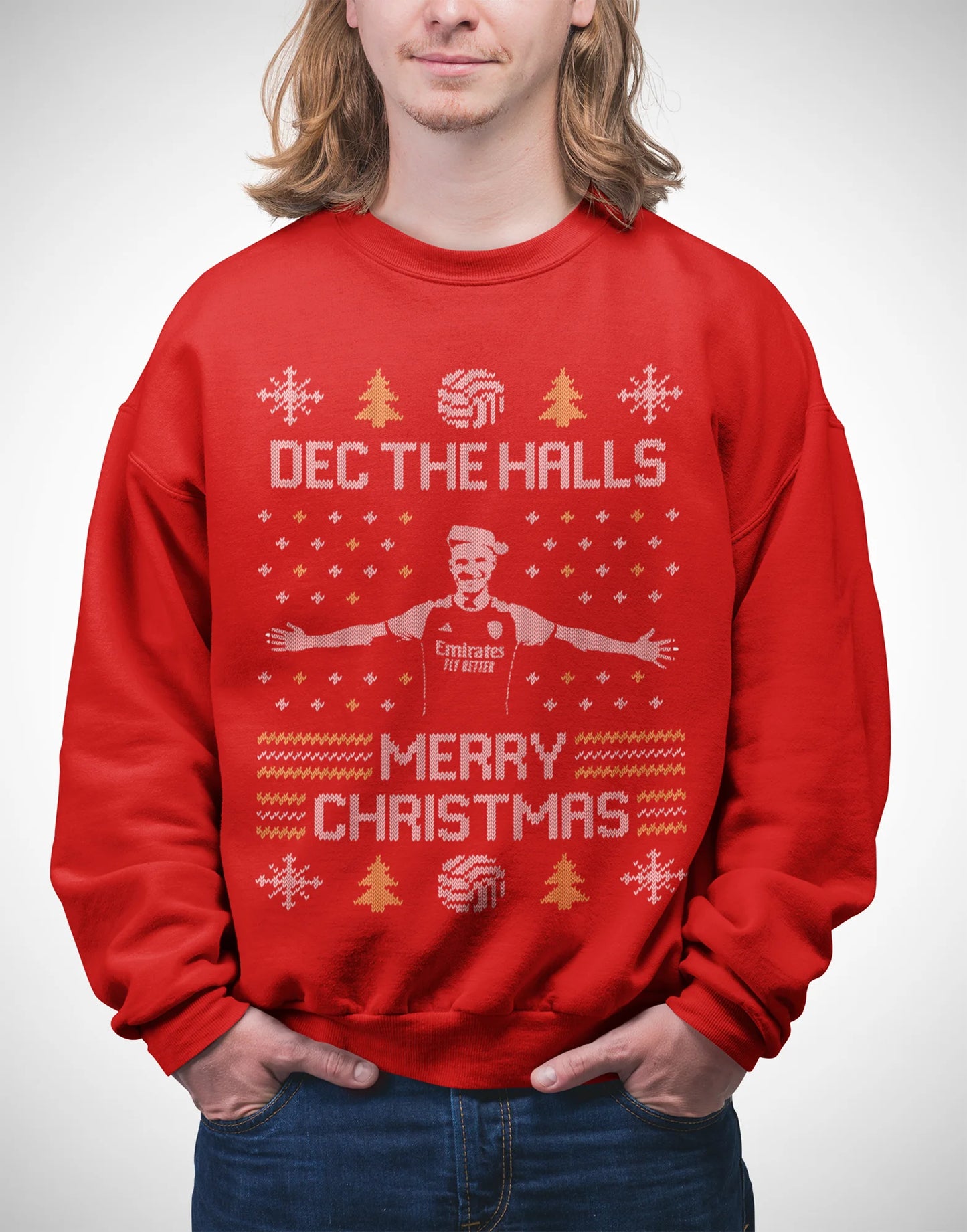 Arsenal Christmas Jumper - Declan Rice Sweatshirt