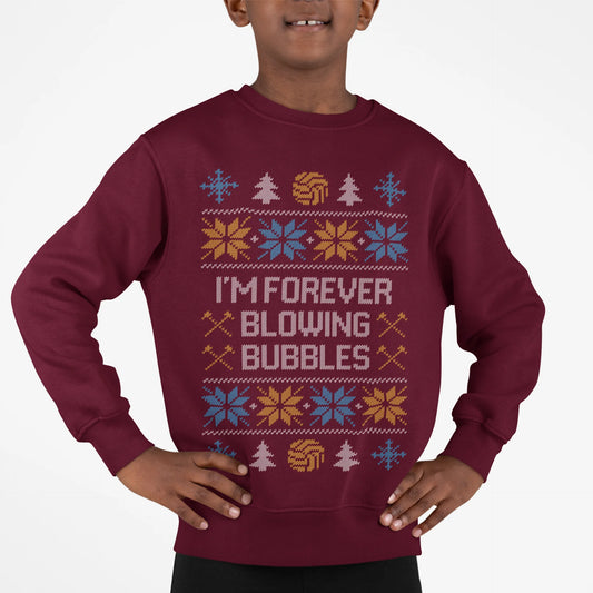 Kids Christmas Jumper - I’m Forever Blowing Bubbles Sweatshirt