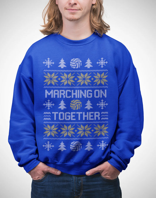Leeds United Christmas Jumper - Marching On Together Sweatshirt