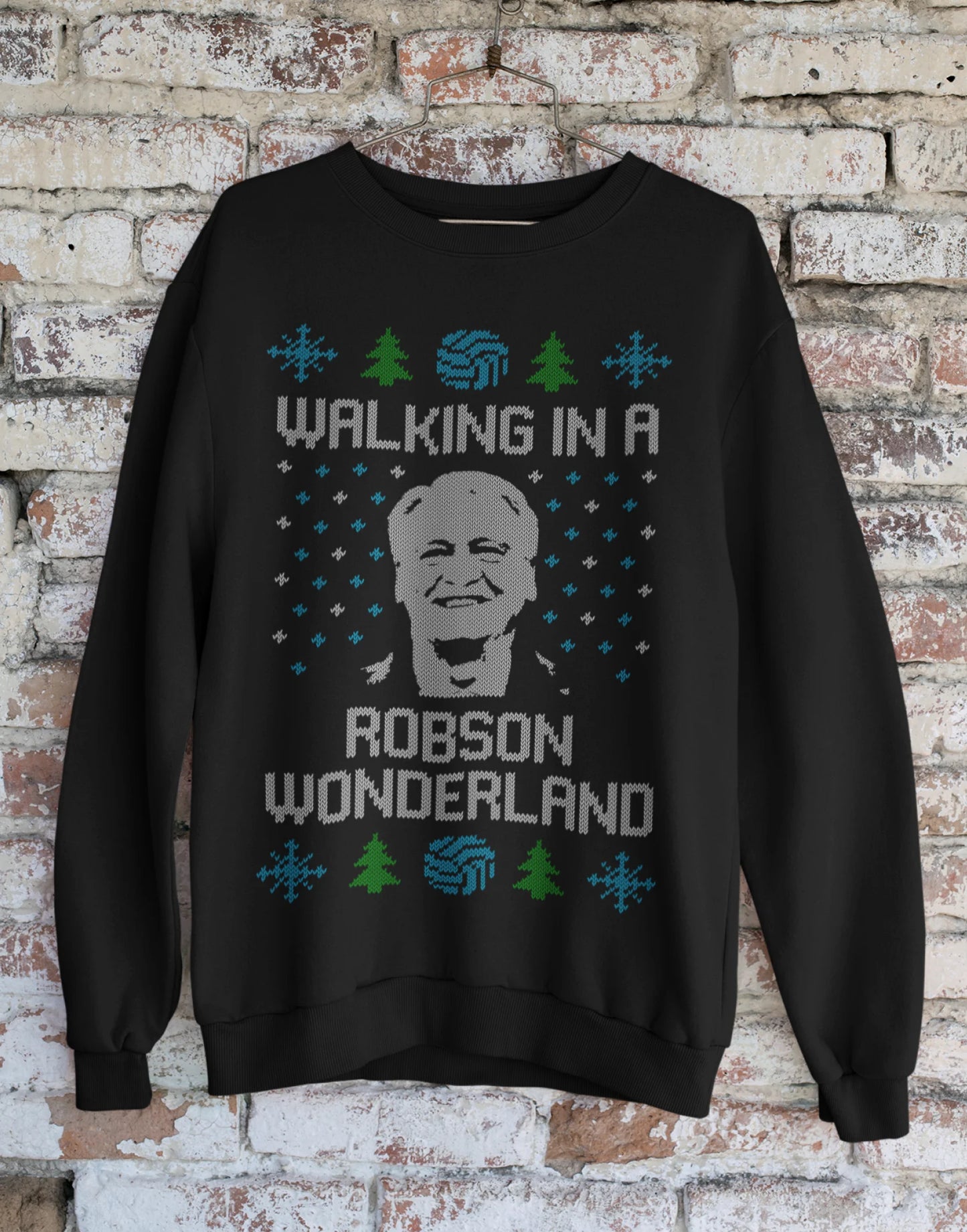Newcastle United Christmas Jumper - Bobby Robson Wonderland Sweatshirt